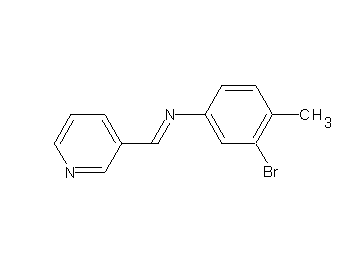 (3-bromo-4-methylphenyl)(3-pyridinylmethylene)amine