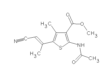methyl 2-(acetylamino)-5-(2-cyano-1-methylvinyl)-4-methyl-3-thiophenecarboxylate