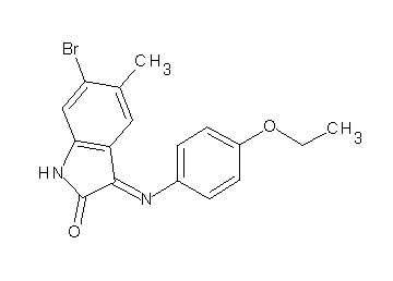 6-bromo-3-[(4-ethoxyphenyl)imino]-5-methyl-1,3-dihydro-2H-indol-2-one