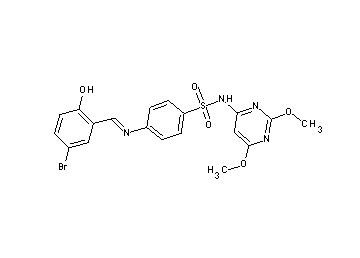 4-[(5-bromo-2-hydroxybenzylidene)amino]-N-(2,6-dimethoxy-4-pyrimidinyl)benzenesulfonamide