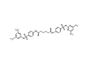 N,N'-bis(4-{[(4,6-dimethyl-2-pyrimidinyl)amino]sulfonyl}phenyl)hexanediamide