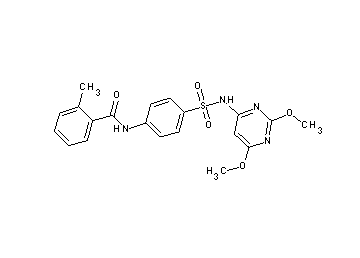 N-(4-{[(2,6-dimethoxy-4-pyrimidinyl)amino]sulfonyl}phenyl)-2-methylbenzamide