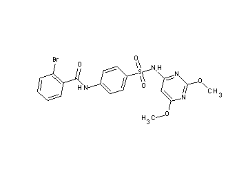 2-bromo-N-(4-{[(2,6-dimethoxy-4-pyrimidinyl)amino]sulfonyl}phenyl)benzamide