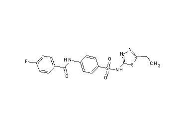 N-(4-{[(5-ethyl-1,3,4-thiadiazol-2-yl)amino]sulfonyl}phenyl)-4-fluorobenzamide