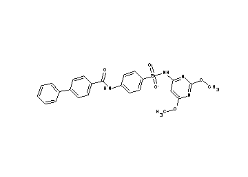 N-(4-{[(2,6-dimethoxy-4-pyrimidinyl)amino]sulfonyl}phenyl)-4-biphenylcarboxamide
