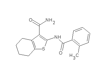 2-[(2-methylbenzoyl)amino]-4,5,6,7-tetrahydro-1-benzothiophene-3-carboxamide - Click Image to Close