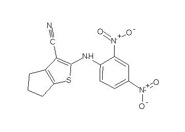 2-[(2,4-dinitrophenyl)amino]-5,6-dihydro-4H-cyclopenta[b]thiophene-3-carbonitrile