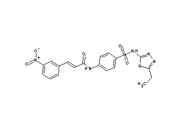 N-(4-{[(5-ethyl-1,3,4-thiadiazol-2-yl)amino]sulfonyl}phenyl)-3-(3-nitrophenyl)acrylamide