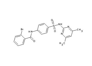2-bromo-N-(4-{[(4,6-dimethyl-2-pyrimidinyl)amino]sulfonyl}phenyl)benzamide