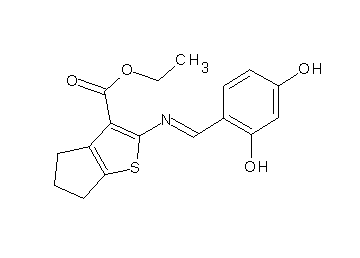 ethyl 2-[(2,4-dihydroxybenzylidene)amino]-5,6-dihydro-4H-cyclopenta[b]thiophene-3-carboxylate