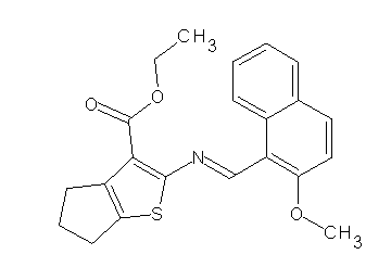 ethyl 2-{[(2-methoxy-1-naphthyl)methylene]amino}-5,6-dihydro-4H-cyclopenta[b]thiophene-3-carboxylate