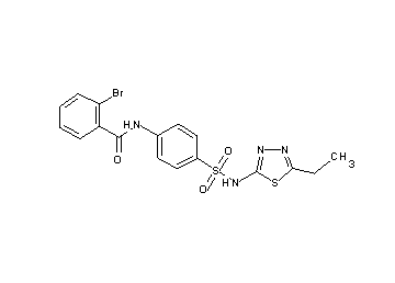 2-bromo-N-(4-{[(5-ethyl-1,3,4-thiadiazol-2-yl)amino]sulfonyl}phenyl)benzamide