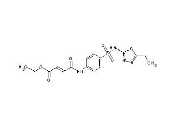 ethyl 4-[(4-{[(5-ethyl-1,3,4-thiadiazol-2-yl)amino]sulfonyl}phenyl)amino]-4-oxo-2-butenoate