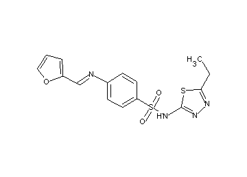 N-(5-ethyl-1,3,4-thiadiazol-2-yl)-4-[(2-furylmethylene)amino]benzenesulfonamide - Click Image to Close