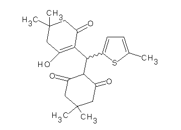2-[(2-hydroxy-4,4-dimethyl-6-oxo-1-cyclohexen-1-yl)(5-methyl-2-thienyl)methyl]-5,5-dimethyl-1,3-cyclohexanedione