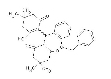 2-[[2-(benzyloxy)phenyl](2-hydroxy-4,4-dimethyl-6-oxo-1-cyclohexen-1-yl)methyl]-5,5-dimethyl-1,3-cyclohexanedione