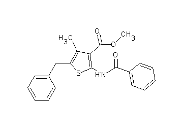 methyl 2-(benzoylamino)-5-benzyl-4-methyl-3-thiophenecarboxylate
