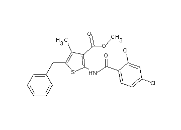 methyl 5-benzyl-2-[(2,4-dichlorobenzoyl)amino]-4-methyl-3-thiophenecarboxylate