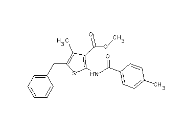 methyl 5-benzyl-4-methyl-2-[(4-methylbenzoyl)amino]-3-thiophenecarboxylate