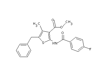 methyl 5-benzyl-2-[(4-fluorobenzoyl)amino]-4-methyl-3-thiophenecarboxylate