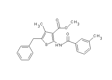 methyl 5-benzyl-4-methyl-2-[(3-methylbenzoyl)amino]-3-thiophenecarboxylate