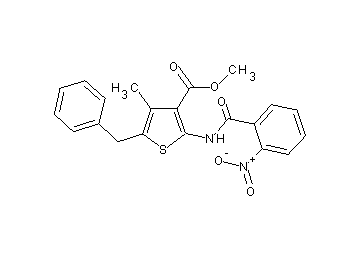 methyl 5-benzyl-4-methyl-2-[(2-nitrobenzoyl)amino]-3-thiophenecarboxylate - Click Image to Close