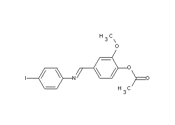 4-{[(4-iodophenyl)imino]methyl}-2-methoxyphenyl acetate