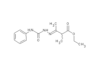 ethyl 3-[(anilinocarbonyl)hydrazono]-2-methylbutanoate