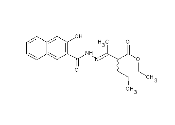 ethyl 2-[N-(3-hydroxy-2-naphthoyl)ethanehydrazonoyl]pentanoate