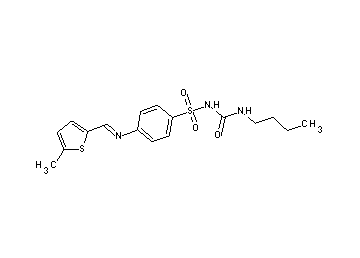 N-[(butylamino)carbonyl]-4-{[(5-methyl-2-thienyl)methylene]amino}benzenesulfonamide