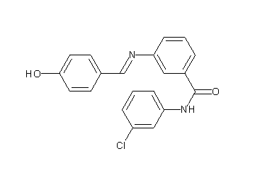 N-(3-chlorophenyl)-3-[(4-hydroxybenzylidene)amino]benzamide