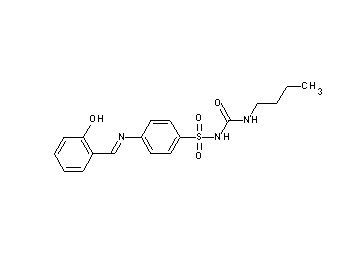 N-[(butylamino)carbonyl]-4-[(2-hydroxybenzylidene)amino]benzenesulfonamide - Click Image to Close