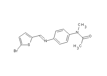 N-(4-{[(5-bromo-2-thienyl)methylene]amino}phenyl)-N-methylacetamide