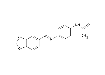 N-{4-[(1,3-benzodioxol-5-ylmethylene)amino]phenyl}acetamide