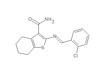 2-[(2-chlorobenzylidene)amino]-4,5,6,7-tetrahydro-1-benzothiophene-3-carboxamide