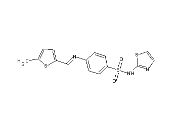 4-{[(5-methyl-2-thienyl)methylene]amino}-N-1,3-thiazol-2-ylbenzenesulfonamide