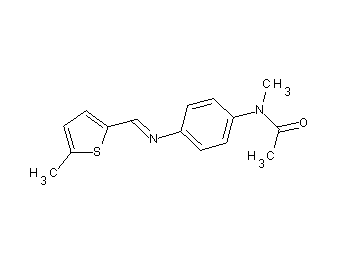 N-methyl-N-(4-{[(5-methyl-2-thienyl)methylene]amino}phenyl)acetamide