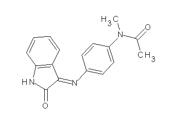 N-methyl-N-{4-[(2-oxo-1,2-dihydro-3H-indol-3-ylidene)amino]phenyl}acetamide