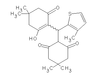2-[(2-hydroxy-4,4-dimethyl-6-oxo-1-cyclohexen-1-yl)(3-methyl-2-thienyl)methyl]-5,5-dimethyl-1,3-cyclohexanedione