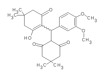 2-[(3,4-dimethoxyphenyl)(2-hydroxy-4,4-dimethyl-6-oxo-1-cyclohexen-1-yl)methyl]-5,5-dimethyl-1,3-cyclohexanedione