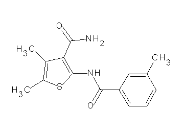 4,5-dimethyl-2-[(3-methylbenzoyl)amino]-3-thiophenecarboxamide