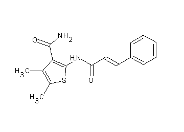2-(cinnamoylamino)-4,5-dimethyl-3-thiophenecarboxamide