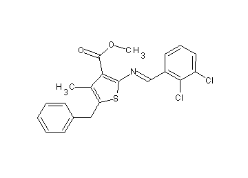 methyl 5-benzyl-2-[(2,3-dichlorobenzylidene)amino]-4-methyl-3-thiophenecarboxylate