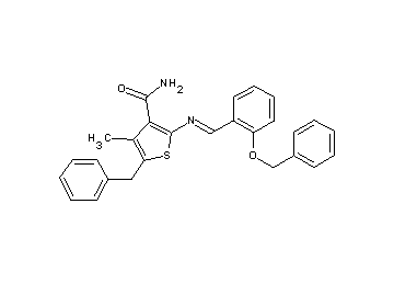 5-benzyl-2-{[2-(benzyloxy)benzylidene]amino}-4-methyl-3-thiophenecarboxamide