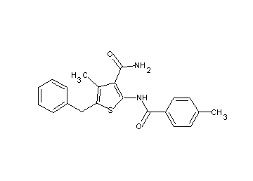 5-benzyl-4-methyl-2-[(4-methylbenzoyl)amino]-3-thiophenecarboxamide