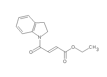 ethyl 4-(2,3-dihydro-1H-indol-1-yl)-4-oxo-2-butenoate