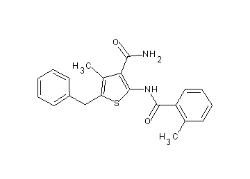5-benzyl-4-methyl-2-[(2-methylbenzoyl)amino]-3-thiophenecarboxamide