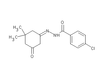 4-chloro-N'-(3,3-dimethyl-5-oxocyclohexylidene)benzohydrazide