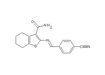 2-[(4-cyanobenzylidene)amino]-4,5,6,7-tetrahydro-1-benzothiophene-3-carboxamide