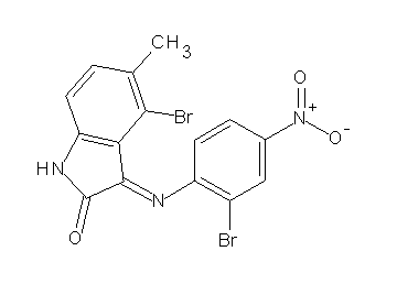 4-bromo-3-[(2-bromo-4-nitrophenyl)imino]-5-methyl-1,3-dihydro-2H-indol-2-one